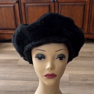 Vintage Faux Fur Black Hat